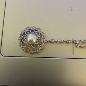 Sterling silver never worn pearl necklace